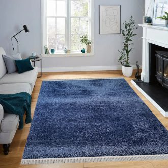 قالیچه شگی آبی
