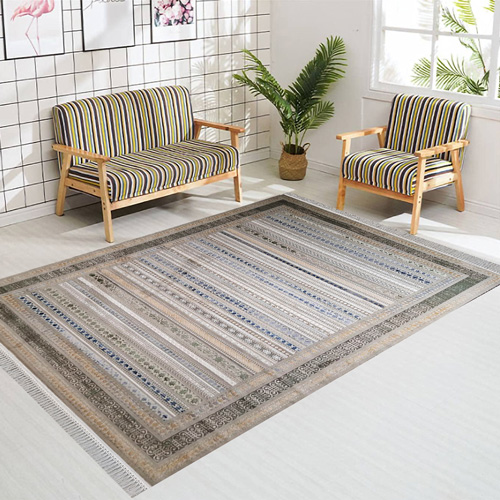 فرش کد 75008 طوسی وسبز